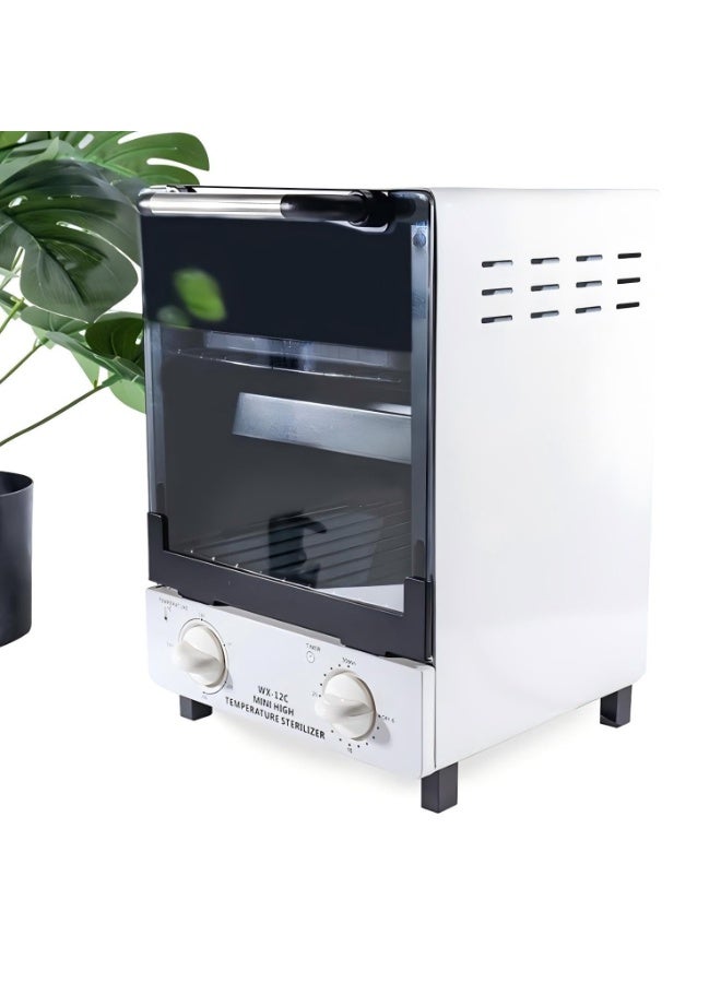 BLC 12L Mini High Temperature Sterilizer with Timer and Temperature Control, Sterilizer for Nail Tools, Cleaning Dry Box Stainless Steel 2 Stainless Trays, Tweezer Sterilizer, Nail Salon Equipment - Image 1