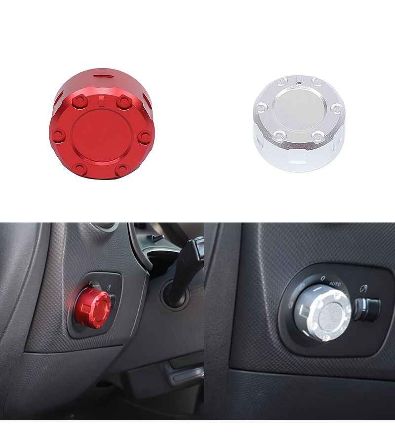 Silvery Car Headlight Switch Knob Cover Trim For Seat Leon 2008 2009 2010 2011 2012 Aluminum Alloy Modification Accessories - Image 1