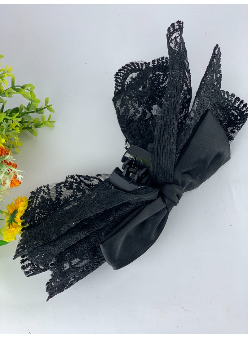 Large Bow Hair Claw Clip – Tulle & Satin Elegant Design, Premium Quality - Image 5