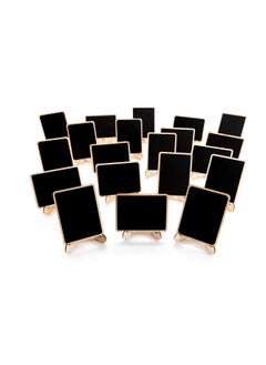 Y&D 20 Pack Wood Mini Chalkboards Signs with Support Easels, Place Cards, Small Rectangle Blackboard for Weddings, Birthday Parties, Message Board and Event Decorations  - Image 1