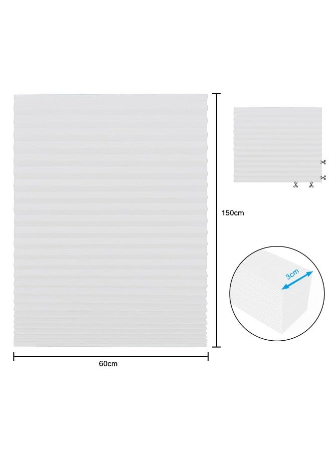 JZS Window Blackout Shades, Pleated Window Shades, Blackout Pleated Paper Shade Light Filtering Non-woven Blinds Window, Easy To Install for Bedroom, Bathroom, Living Room, Kitchen (White) - Image 2