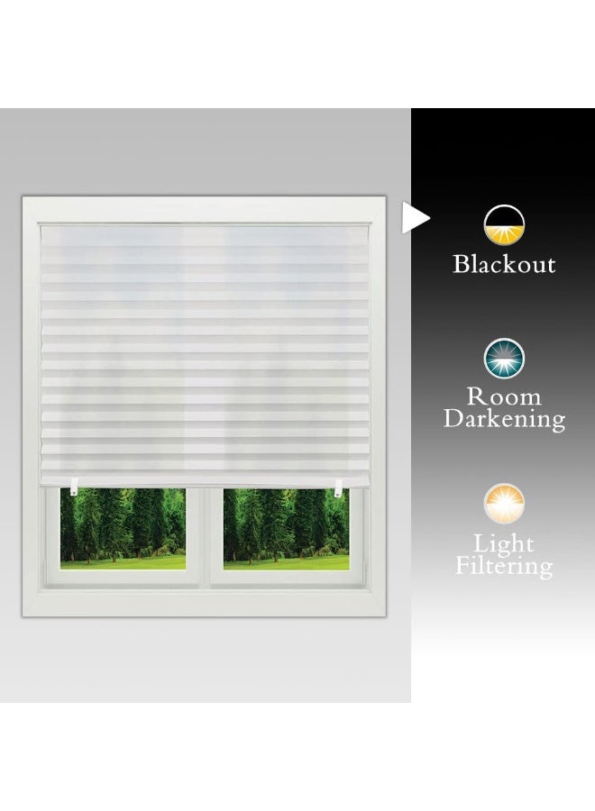 JZS Window Blackout Shades, Pleated Window Shades, Blackout Pleated Paper Shade Light Filtering Non-woven Blinds Window, Easy To Install for Bedroom, Bathroom, Living Room, Kitchen (White) - Image 5