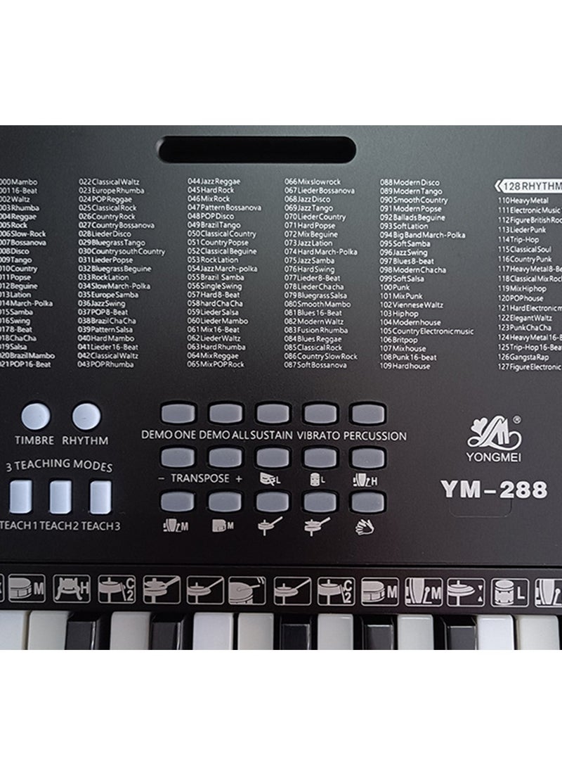 YONGMEI - 61 Key Keyboard Piano for Beginners LCD Display YM288 Eletronic Keyboard Lighting Digital Piano Keyboard with Sheet Music Stand, Power Supply,61 Keys Keyboard Bag - Image 1