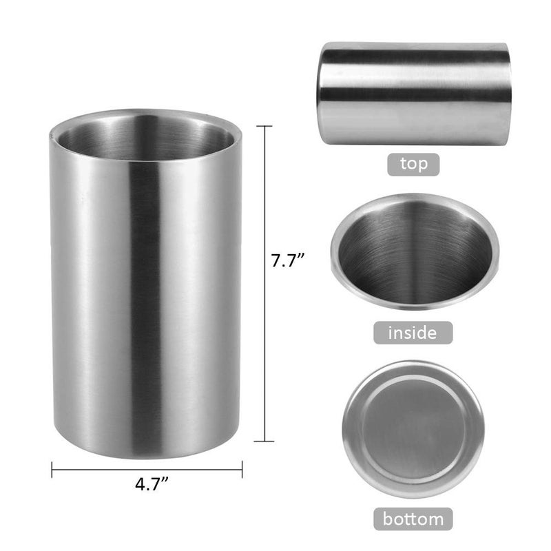 Jolitac 4 Pack Wine Chiller Bucket, Stainless Steel Double Wall Wine Cooler Bucket, Keeps Cold for Hours Wine Bottle Cooler Chiller Insulated Champagne Beer Ice Bucket (4 PCS) - Image 3