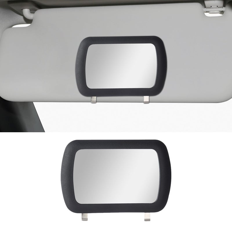 Tioollev Car Sun Visor Vanity Mirror Clipon Automotive Makeup SunShading Vehicle Sun Visor Cosmetic Vanity Mirror for Women Girls Universal Interior Car Accessories Black Black - Image 3