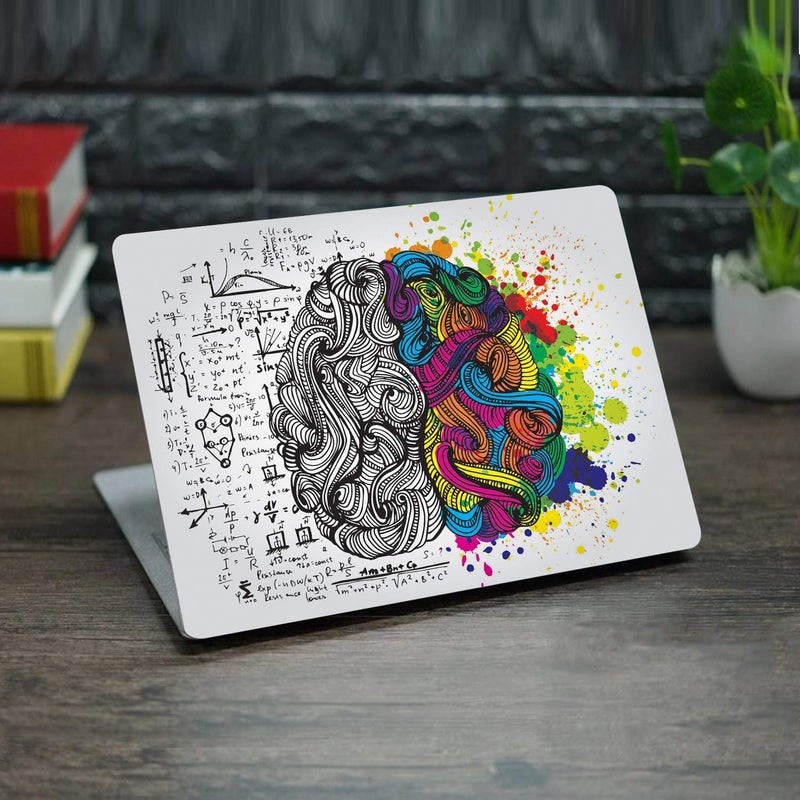 PIXELARTZ Laptop Skins Left & Right Brain 15.6 Inches Laptop Skins/Stickers for Dell-Lenovo-Acer-HP (1044) Multi Colour - Image 2