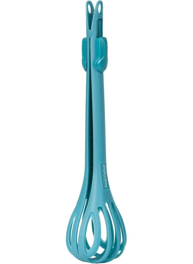 Fresh Choice Whisk Tong 11 Inch Scoops Drains Serves Nylon Dishwasher Safe Blue - Image 3
