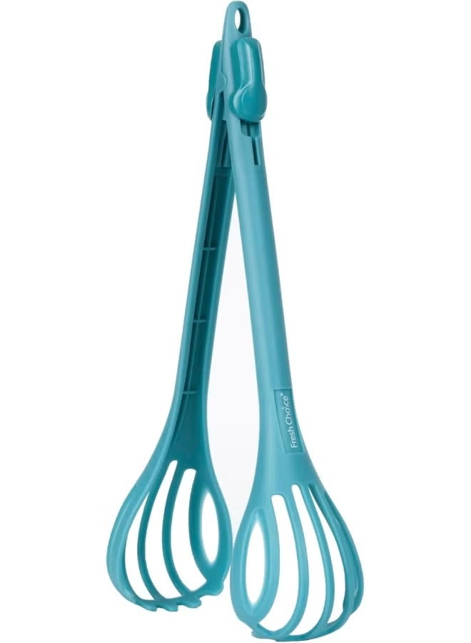 Fresh Choice Whisk Tong 11 Inch Scoops Drains Serves Nylon Dishwasher Safe Blue - Image 4
