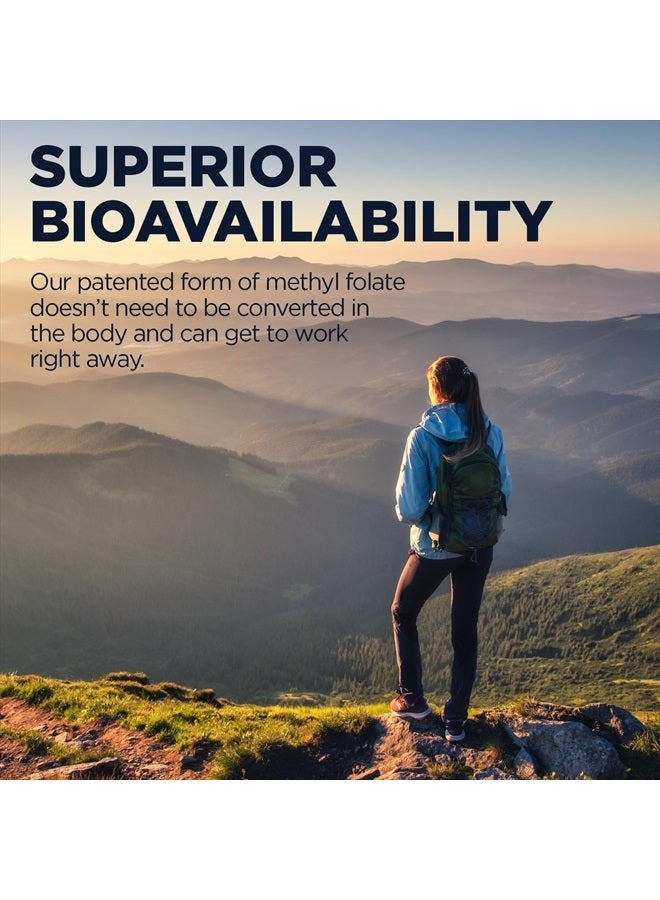 KAL Methyl Folate 800 mcg DFE, 5-MTHF Active Form Vitamin B9, Folic Acid Supplement, Heart Health, Prenatal, Mood and Brain Support, Fast Dissolving ActivTab, 60-Day Guarantee, 90 Servings, 90 Tablets - Image 5