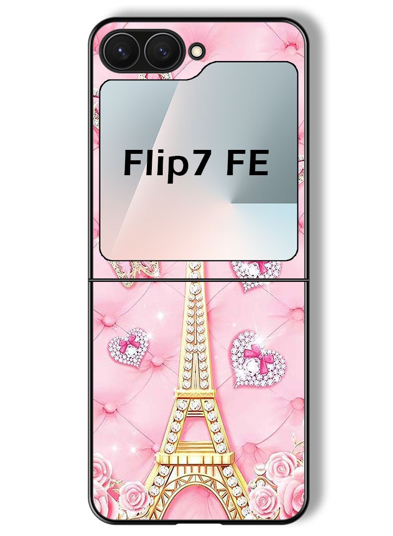 Theodor Case Compatible with Samsung Galaxy Z Flip 7 FE 6.7 Inch Protection Shockproof Bumper Cover Eiffel Tower (2) - Image 1