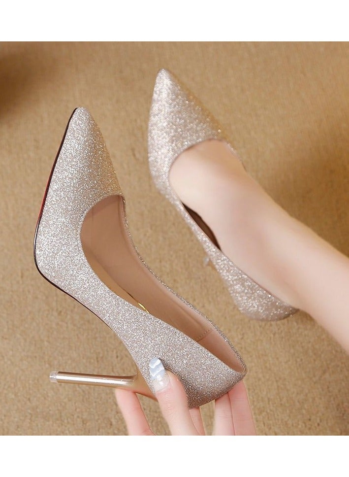 Shougu New High Heels Lacquered Leather Shallow Mouth Single Shoes with Ultra Fine Heels 10CM - Image 1