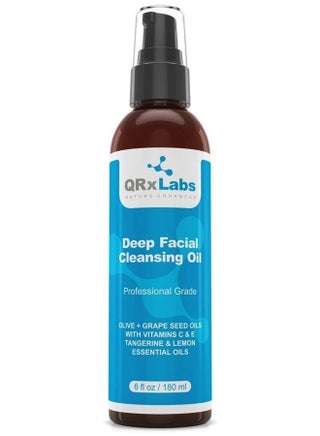 Deep Facial Cleansing Oil with Olive and Grape Seed Oils, Tangerine & Lemon Essential Oils, Boosted with Vitamins C & E - BEST Cleanser for Dry Skin - Makeup Remover & Face Wash - 6 fl oz - pzsku/ZE27C6A985C59AB429C77Z/45/_/1686694010/8056ee4d-45ca-471c-af63-59c182900ebf
