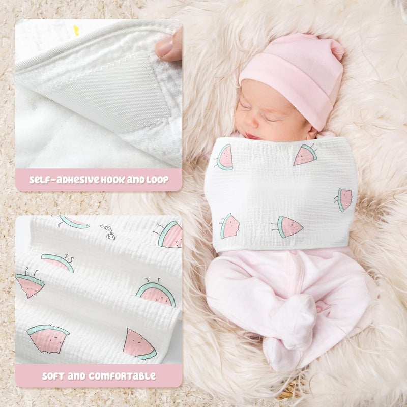 6 Pcs Newborn Snuggle Strap Adjustable Arms Swaddle Band Baby Belly Band Arms Safe Swaddle Sleep Wrap Blanket for Newborn Infant Boy Girls - Image 3