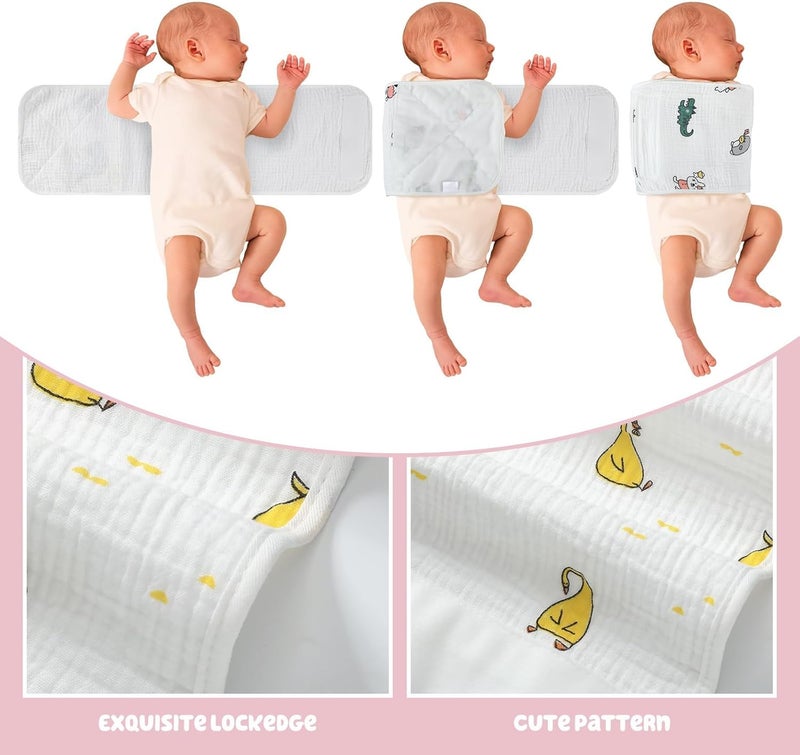 6 Pcs Newborn Snuggle Strap Adjustable Arms Swaddle Band Baby Belly Band Arms Safe Swaddle Sleep Wrap Blanket for Newborn Infant Boy Girls - Image 5