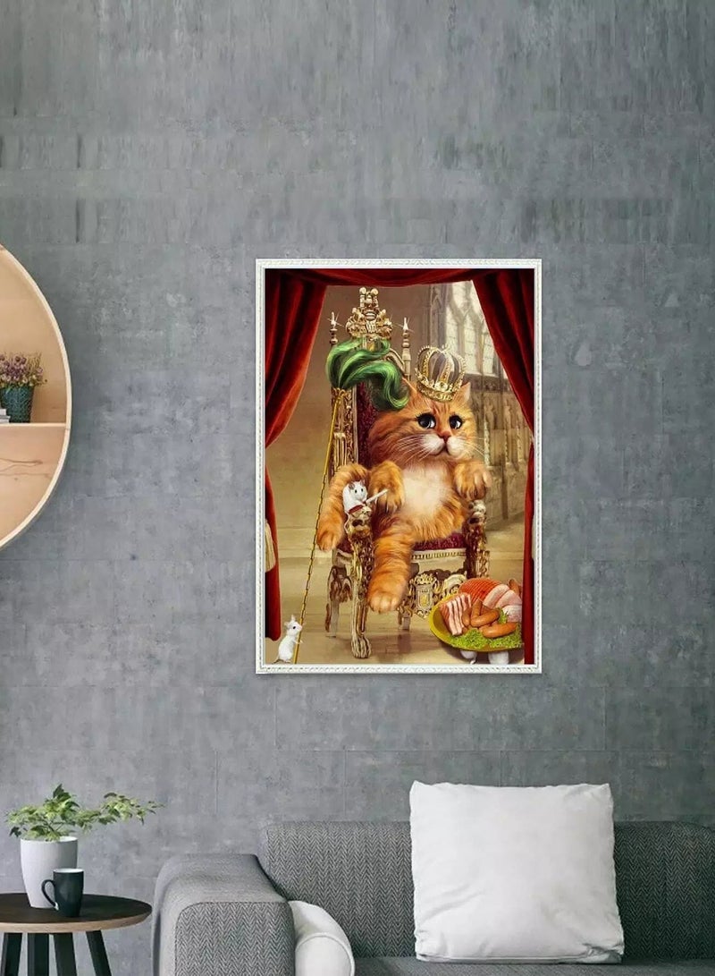 Cat Pattern Diamond Painting Without Frame - Image 1