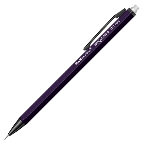 Scrikss 0.7 mm Cute Aesthetic Mechanical Clutch Lead Pen Pencil | for Drafting Sketching Drawing | Dark Purple Penpencil | Hexagon-R - Image 5