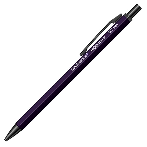 Scrikss 0.7 mm Cute Aesthetic Mechanical Clutch Lead Pen Pencil | for Drafting Sketching Drawing | Dark Purple Penpencil | Hexagon-R - Image 4