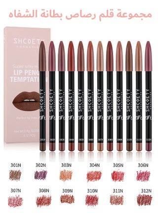 12 Pcs Lip Liner Pencil Set, High Pigmented Waterproof Matte Lip Liner Set, Rich Pigmented Color Lip Pencil Set for Defining & Filling Lips - pzsku/ZE27C80F5AD97437D8F32Z/45/_/1740043346/08e54d35-a200-4077-8bb3-551d8af6af19