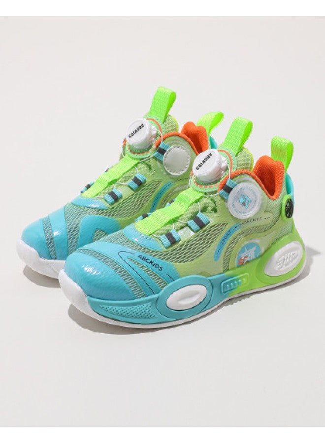 abckids Lightweight And Breathable Basketball Shoes - Mid-top Running Shoes For Kids In Autumn, Single Mesh Sports Shoes, Casual Sneakers - Image 1