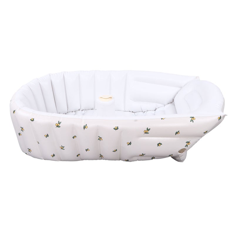 Baby Inflatable Bathtub: 1 Large PVC Bathtub With Deflation Tube, Bath And Play Foldable Tub - Cute Exquisite Pattern Portable Infant Bathtub for Home Outdoor Travel And Babies - Image 1