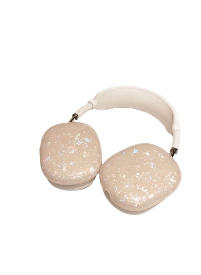 Generic - Korean Style Solid Color Shell Pattern Airpods Max Protective Cover For AppleHeadset Ear Cap Ear Mover Earphone Case-Color:White Shell Pattern-Model:A Pair Of Airpods Max Earphone Covers - Image 1