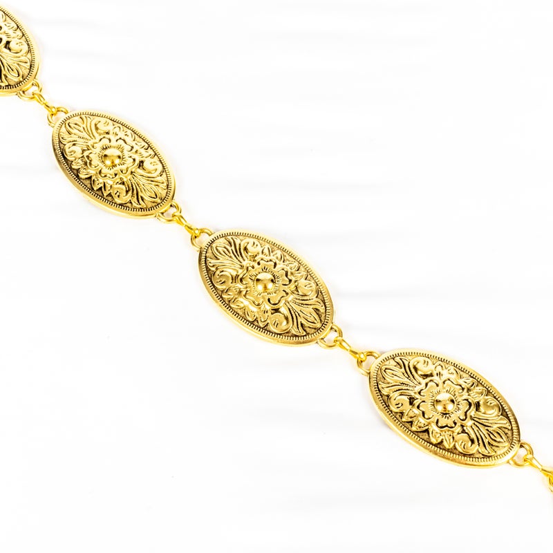 ذا بلاك بيرل اكسسوريز حزام معدن حريمي ذهبي - Image 3