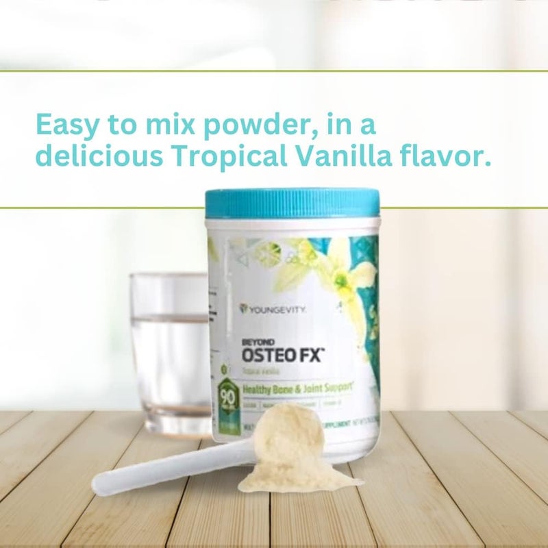 Youngevity Beyond OsteoFX Powder  1200 mg with Vitamin D3 TriCalcium Phosphate Magnesium and Zinc  Calcium Citrate Supplement for Women  Men  NonGMO GlutenFree  Tropical Vanilla - Image 3