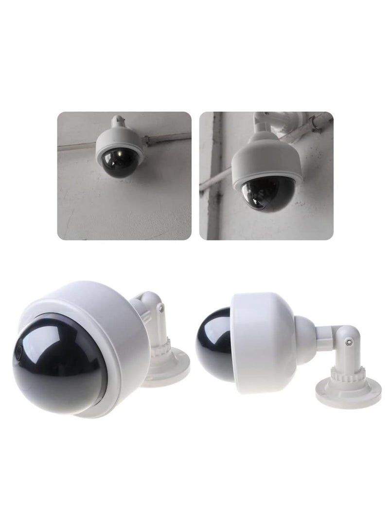 Rubik Dummy CCTV Camera with Flashing Red LED Light and CCTV Sticker Sign, Fake Surveillance Security Indoor Outdoor Waterproof Dome Camera for Home Office  - Image 5
