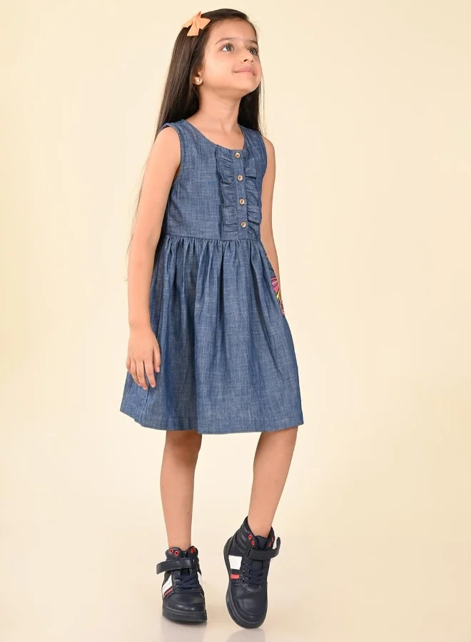 LILPICKS Sleeveless Butterfly Dress