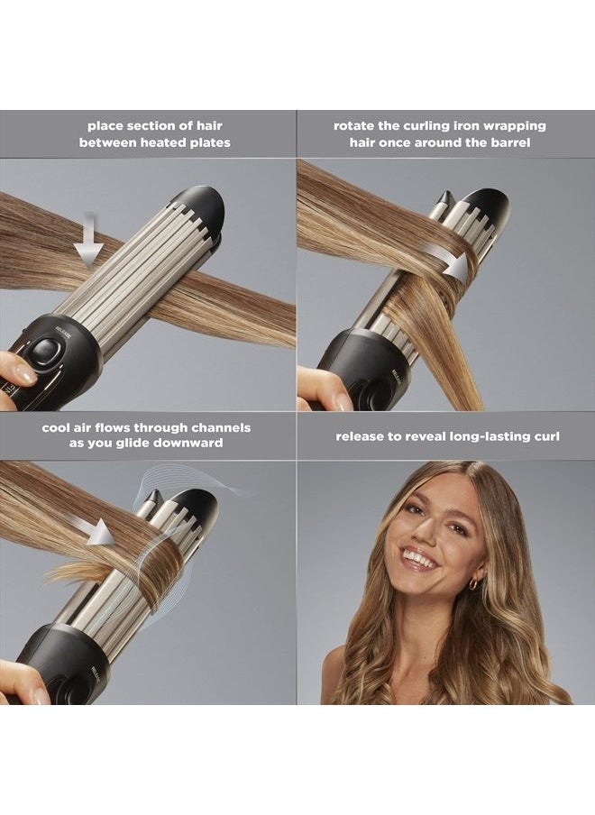 CONAIR - INFINITIPRO BY CONAIR Cool Air Curling Iron, Protects Against Damage and Locks in Style for Effortless Long Lasting Curls & Waves - Image 1
