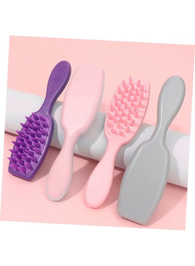 Hemoton 3Pcs Scalp Scrubber Silicone Scalp Massager Hair Growth Head Massage Comb Hair Shampoo Brush for Deep Cleansing Dandruff Removal to Relieve Stress, Wet Dry Use - Image 5