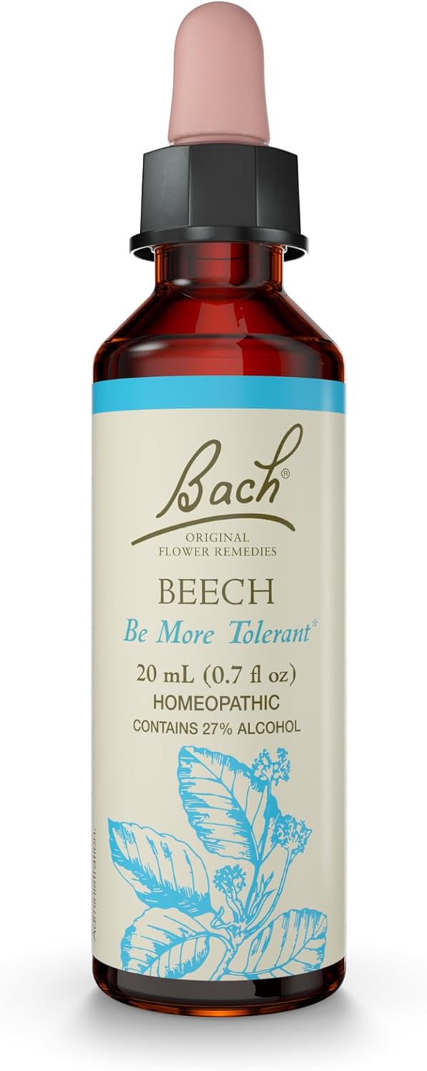 Bach Bach Original Flower Remedies, Beech - Be More Tolerant - Natural Homeopathic Flower Essence for Emotional Balance - Vegan, Gluten Free, Sugar Free - 20mL Dropper 