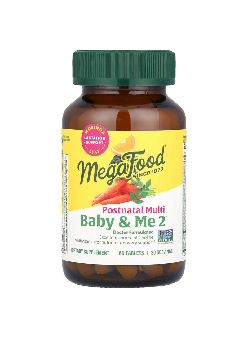 MegaFood Baby & Me 2, Postnatal Multi, 60 Tablets