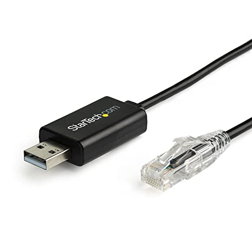 Startech.com StarTechcom 6 ft 18 m Cisco USB Console Cable USB to RJ45 Rollover Cable 460Kbps Windows Mac and Linux Compatible MM ICUSBROLLOVRBlack - Image 1