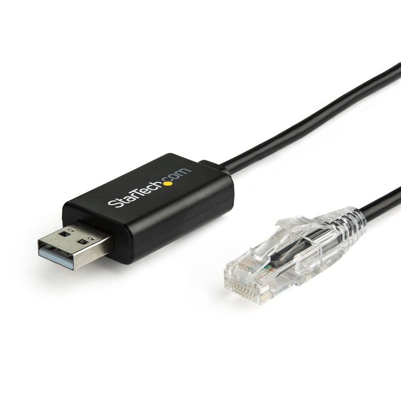 Startech.com StarTechcom 6 ft 18 m Cisco USB Console Cable USB to RJ45 Rollover Cable 460Kbps Windows Mac and Linux Compatible MM ICUSBROLLOVRBlack - Image 2