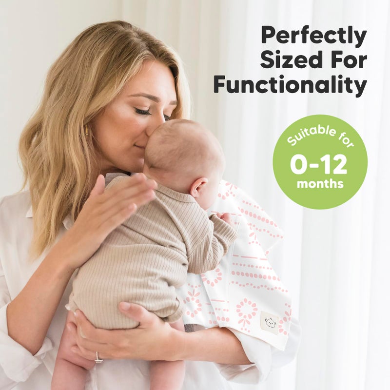 KeaBabies Organic Burp Cloths Baby Boy, Girl - 6-Pack Large Cotton Burping Cloths for Babies, Spit Up Rags, Super Absorbent, Ultra Soft Newborn Rag, Gender Neutral, Machine Washable, Durable(Sweet Charm) - Image 5