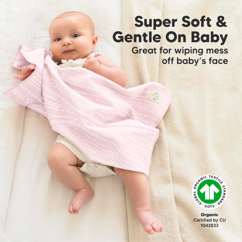 KeaBabies Organic Burp Cloths Baby Boy, Girl - 6-Pack Large Cotton Burping Cloths for Babies, Spit Up Rags, Super Absorbent, Ultra Soft Newborn Rag, Gender Neutral, Machine Washable, Durable(Sweet Charm) - Image 4
