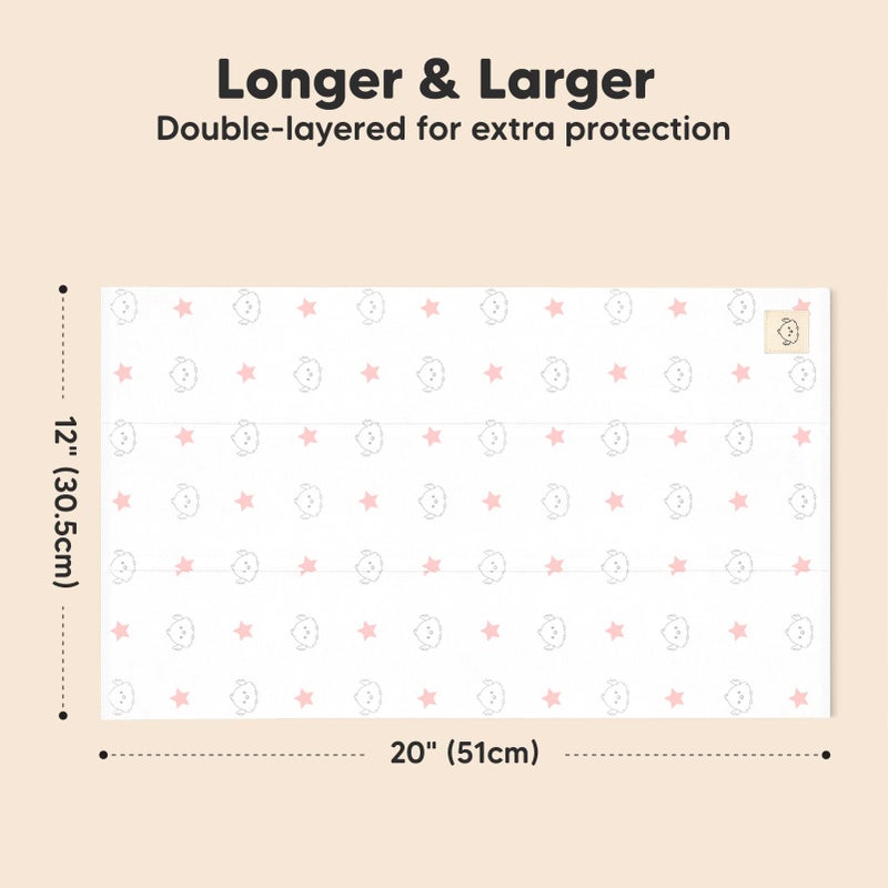 KeaBabies Organic Burp Cloths Baby Boy, Girl - 6-Pack Large Cotton Burping Cloths for Babies, Spit Up Rags, Super Absorbent, Ultra Soft Newborn Rag, Gender Neutral, Machine Washable, Durable(Sweet Charm) - Image 3