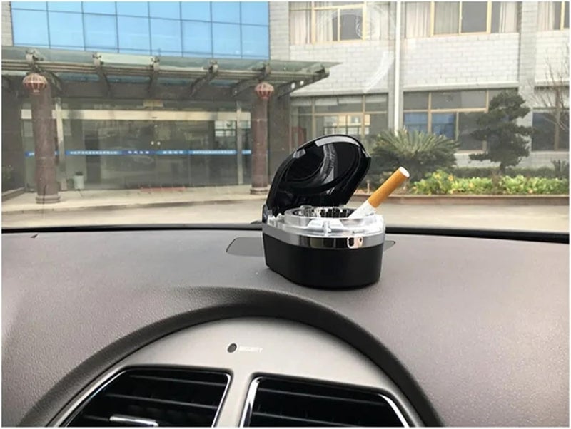 Car Ashtray With Blue LED Light - Auto Vehicle Cigarette Lighter Holder & Odor Eliminator - Car Interior Accessories - Image 5