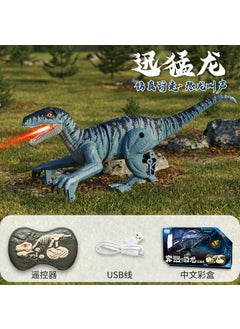 Cross-border children's remote control Raptor Tyrannosaurus 2.4g five-way simulation sound and light electric mini remote control dinosaur toy Five-Way remote control Raptor [Chinese color box]]
