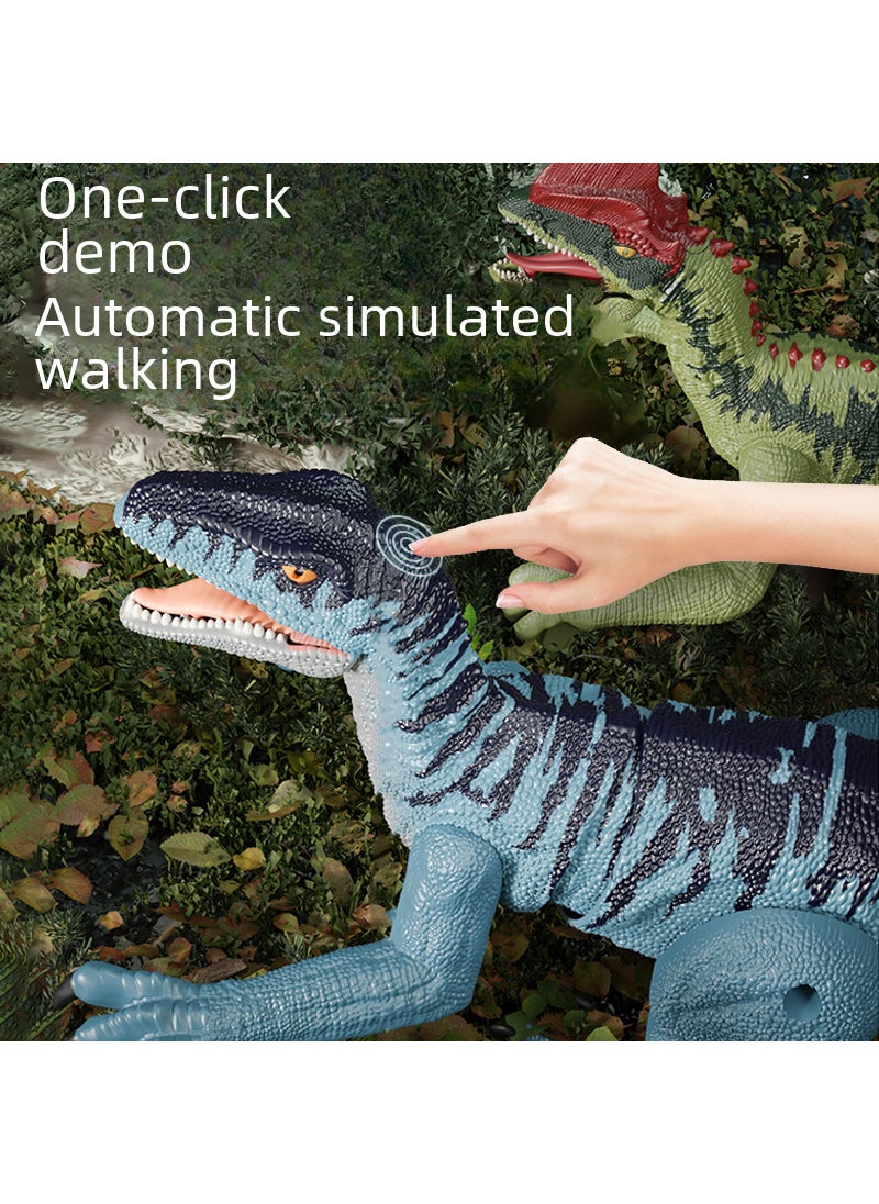 Generic - Cross-border children's remote control Raptor Tyrannosaurus 2.4g five-way simulation sound and light electric mini remote control dinosaur toy Five-Way remote control Raptor [Chinese color box]] - Image 1