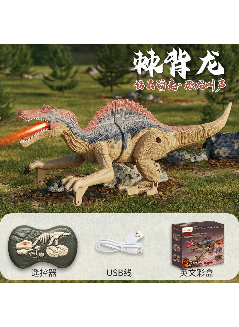 Generic - Cross-border children's remote control Raptor Tyrannosaurus 2.4g five-way simulation sound and light electric mini remote control dinosaur toy Five-Way remote control Raptor [Chinese color box]] - Image 1