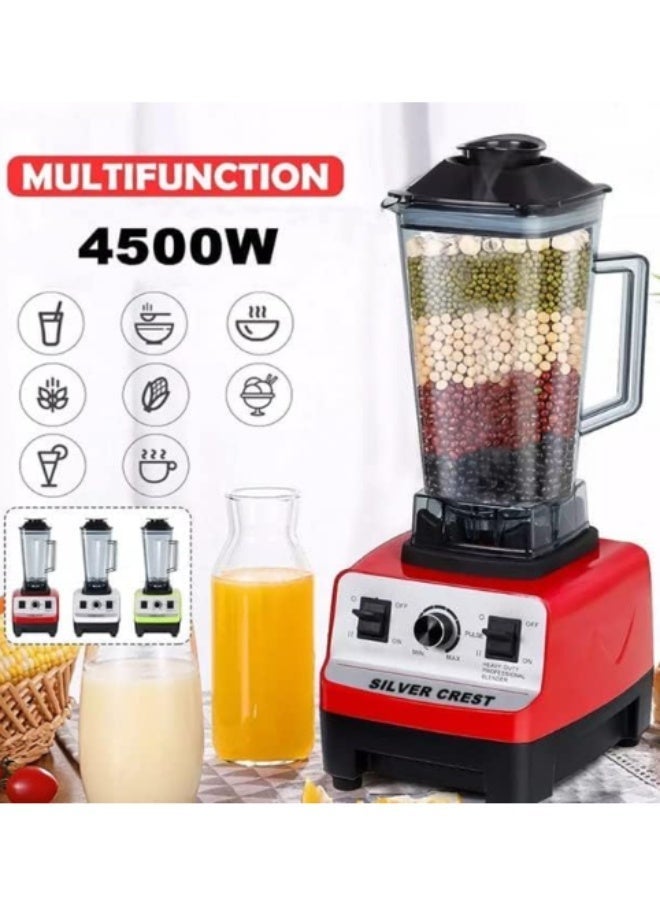 SilverCrest Professional Electric Blender Model SC-1589 High Speed Food Processor 4500W with Sharp Stainless Steel Blades for Ice Crushing Smoothies and Grains - Image 4