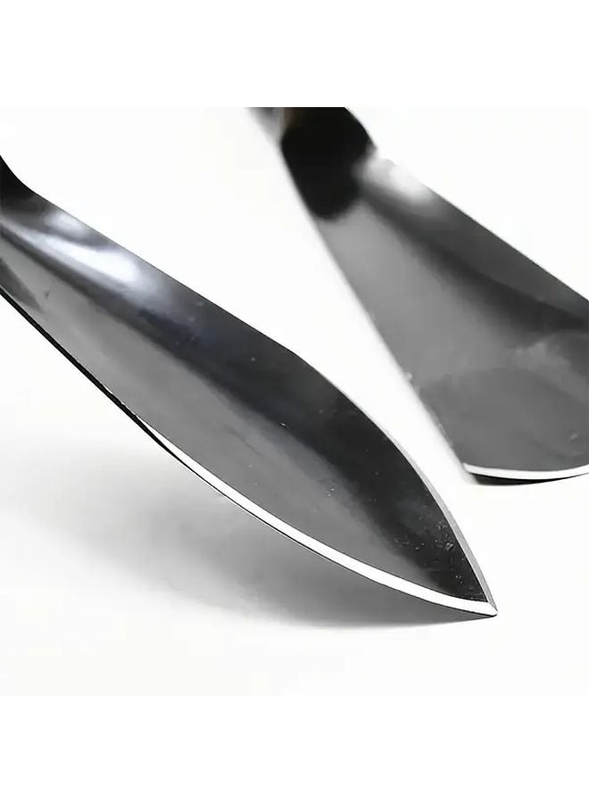 Ergonomic Manganese Steel Garden Shovel Set with Solid Wood Handle Flat and Pointed Shovel for Planting Weeding Digging - Image 5
