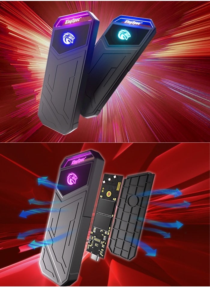 Z5 512GB Portable External SSD with RGB Light - up to 2100MB/s, Zinc Alloy Case, USB 3.2 Gen2x2 Interface, Extreme Solid State Hard Drives, Compatible with Mobile Phone/PS5/Laptop/TV/PC
