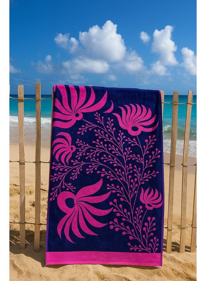 توالا بشكير بحر توالا بينك , قطن 100%,ناعم على الجسم ,مقاس 86*160 - Image 1