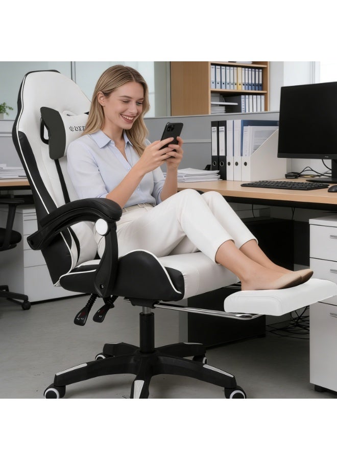 DUUKOA Gaming Chair with Footrest  Ergonomic Computer Chair 90°–135° Adjustment Backrest Perfect - Image 4