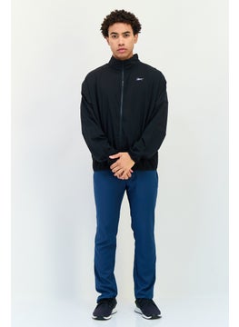 Reebok Men Sportswear Fit Long Sleeve Woven Running Windbreaker Jacket, Black  - Image 4