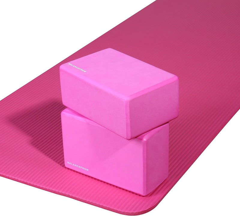 Fitvids Set of 2 High Density Yoga Blocks, 9"x6"x4" Each, Pair, Multiple Colors - Image 5