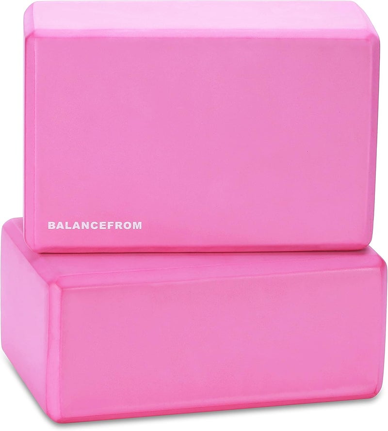 Fitvids Set of 2 High Density Yoga Blocks, 9"x6"x4" Each, Pair, Multiple Colors - Image 2